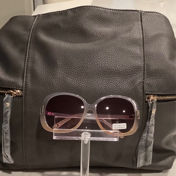 Gray 2 in 1 hobo with Tommy Hilfiger sunglasses